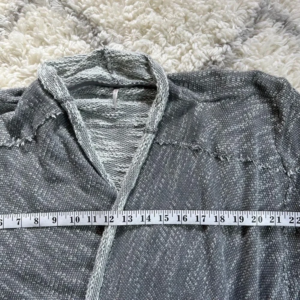 Free People Gray Draped Cardigan